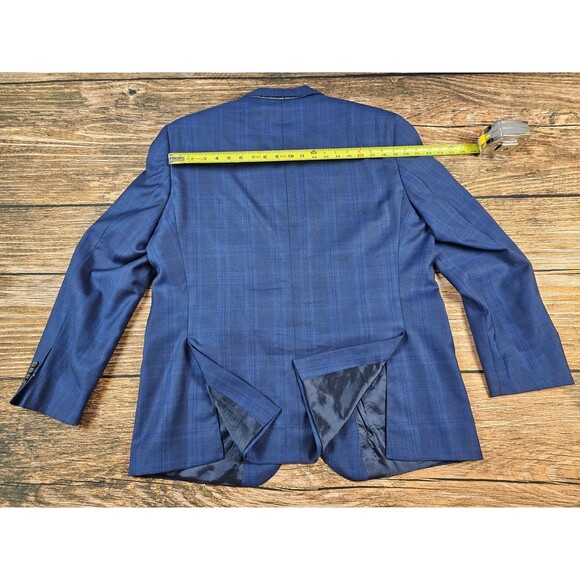 Cremieux Zelander Loro Piana Merino Suit 46R Blazer 40x29 Pants Blue Plaid READ - Picture 7 of 12